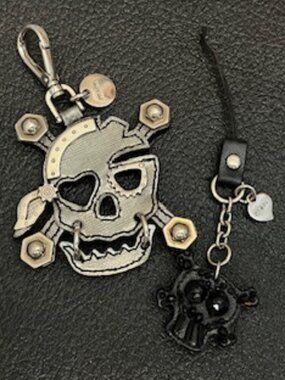 Prada Skull Charm Set | Bag Charm & Phone Charm | Crystal Skull